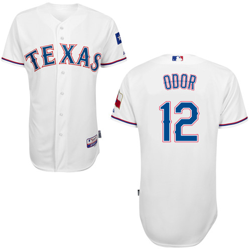 Rougned Odor #12 MLB Jersey-Texas Rangers Men's Authentic Home White Cool Base Baseball Jersey